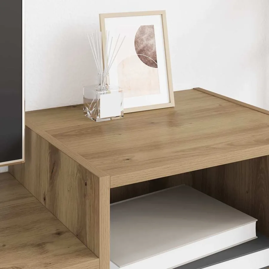 Meuble TV 160 x 35 x 55 cm Chêne artisanal Bois d'ingénierie - 4