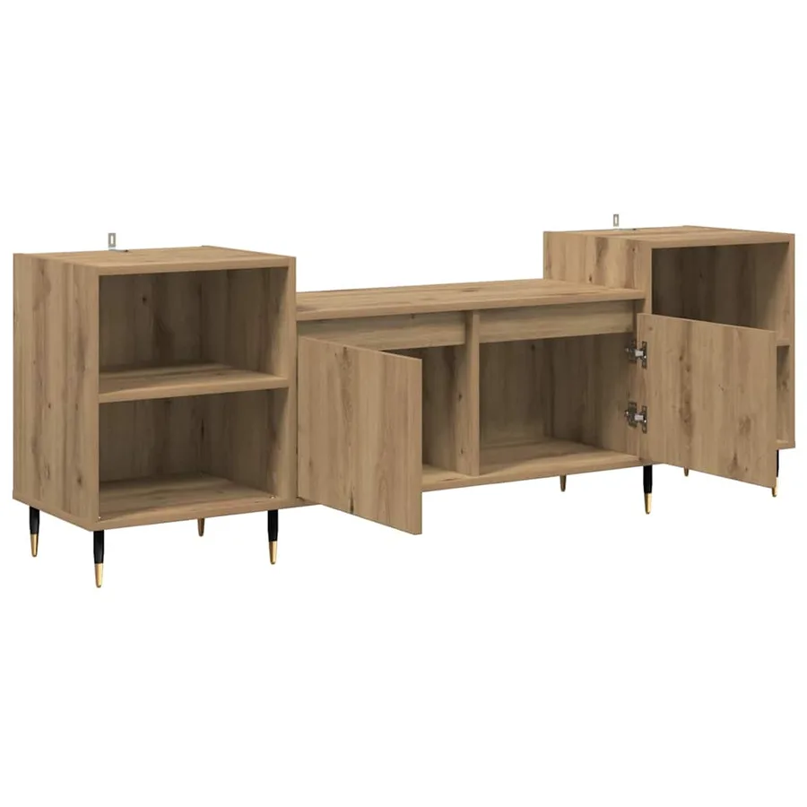 Meuble TV 160 x 35 x 55 cm Chêne artisanal Bois d'ingénierie - 5