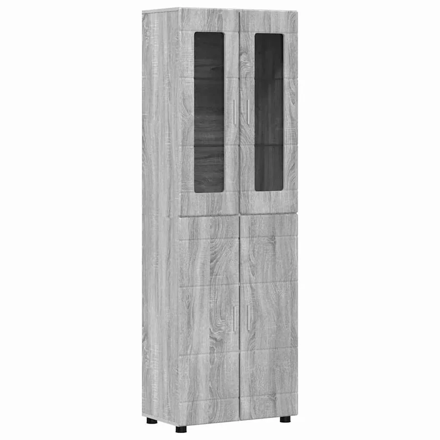 Haut Armoire avec étagère FLORIN Gris Sonoma 60 x 35 x 182 cm - 2