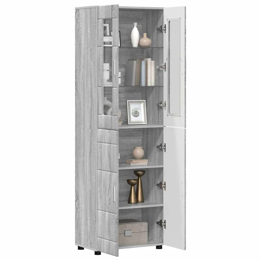 Haut Armoire avec étagère FLORIN Gris Sonoma 60 x 35 x 182 cm - 3