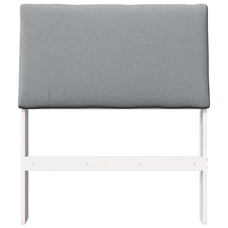 Tête de lit capitonnée Gris clair 80 cm Pin massif - 4