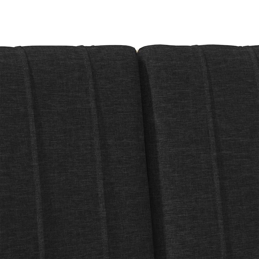 Tête de lit capitonnée Noir 150 cm Pin massif - 7
