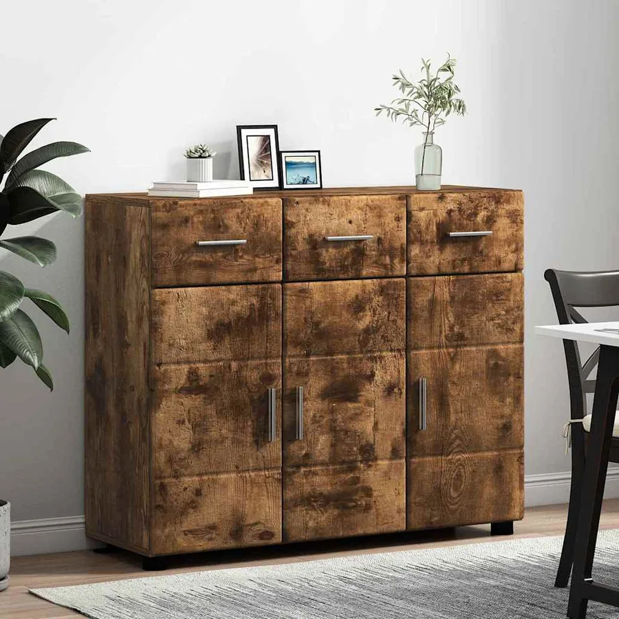 Buffet FLORIN Chêne fumé 88,5 x 30,5 x 73 cm Bois d'ingénierie - 4