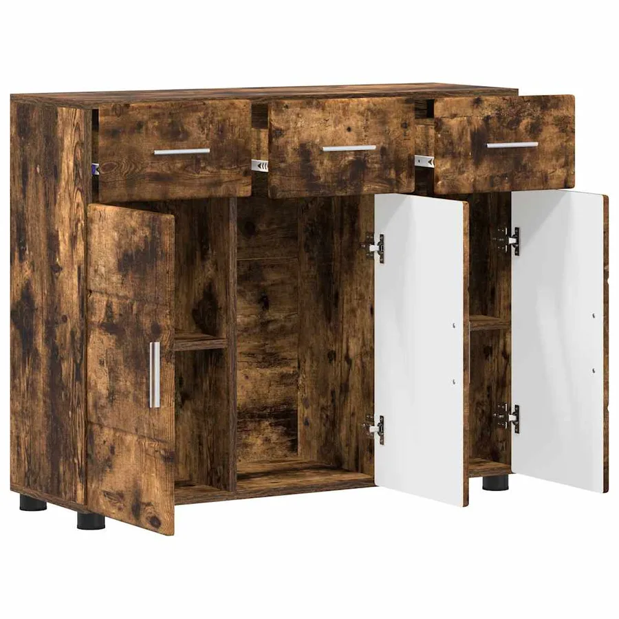 Buffet FLORIN Chêne fumé 88,5 x 30,5 x 73 cm Bois d'ingénierie - 5