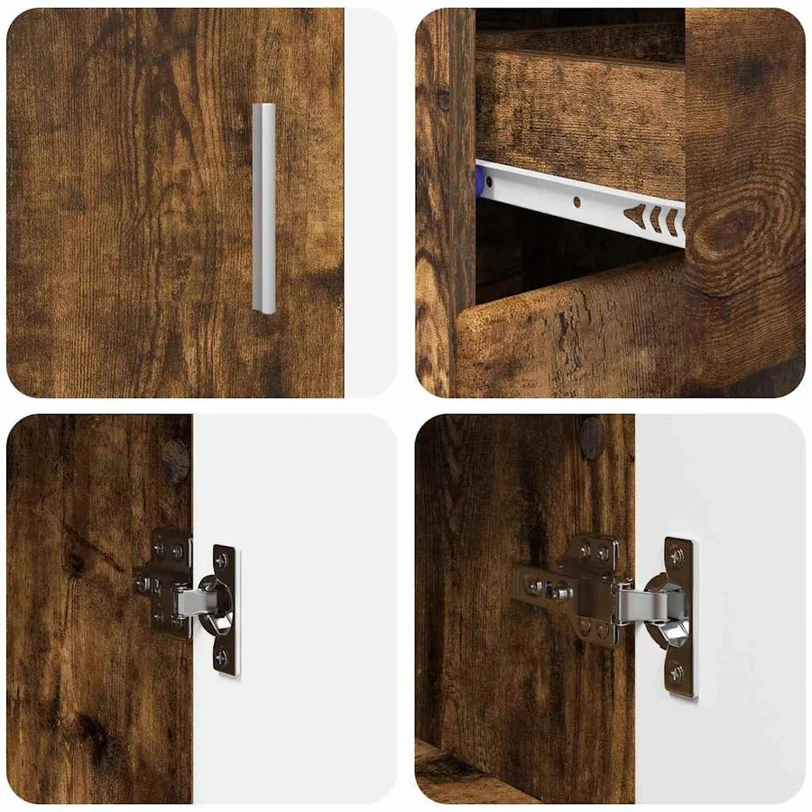 Buffet FLORIN Chêne fumé 88,5 x 30,5 x 73 cm Bois d'ingénierie - 9