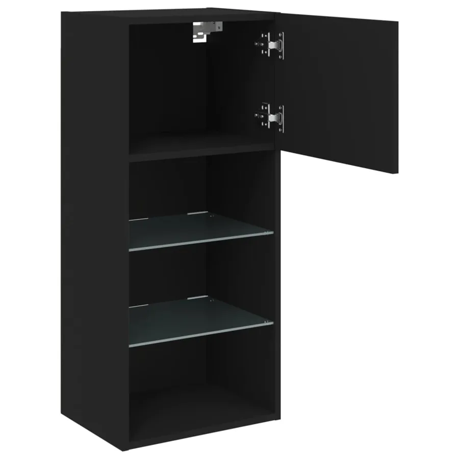 Meuble TV avec lumières LED noir 40,5x30x90 cm - 8