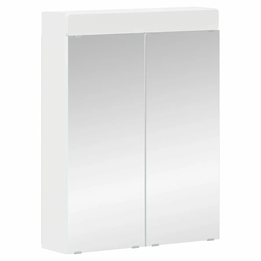 Amoire de salle de bain avec miroir avec étagère TULUM Blanc - 2