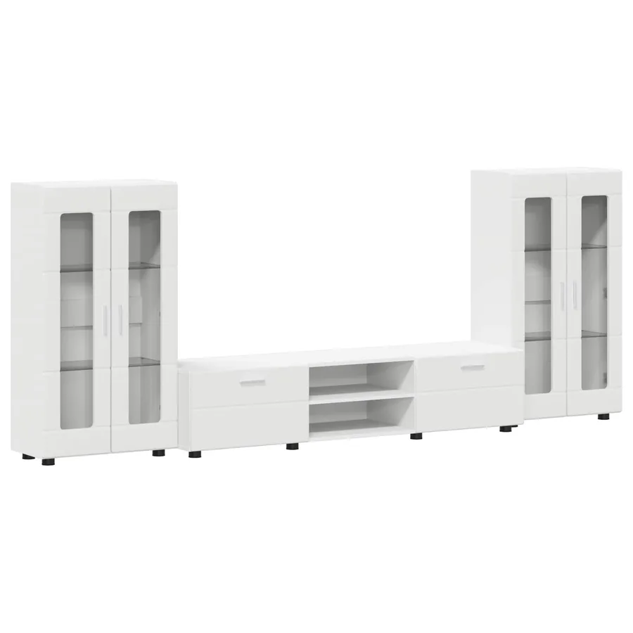 Ensemble meuble TV FLORIN 3 pcs Blanc Bois d'ingénierie - 2
