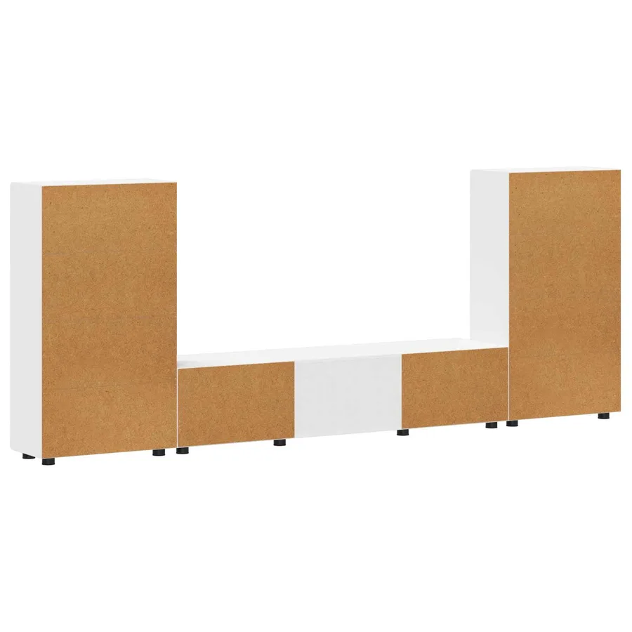 Ensemble meuble TV FLORIN 3 pcs Blanc Bois d'ingénierie - 8