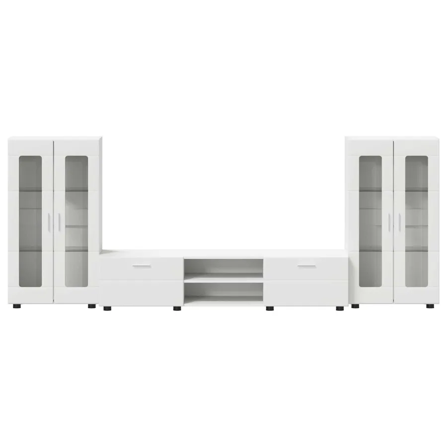 Ensemble meuble TV FLORIN 3 pcs Blanc Bois d'ingénierie - 9