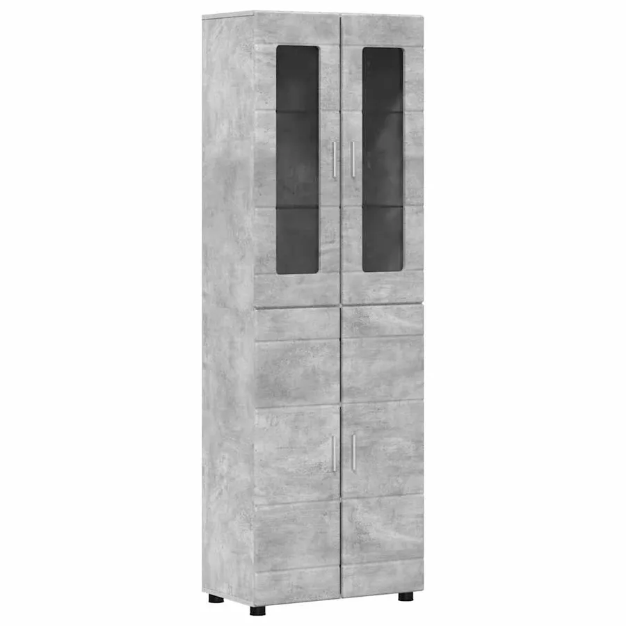 Ensemble meuble TV FLORIN 3 pcs Gris béton Bois d'ingénierie - 7