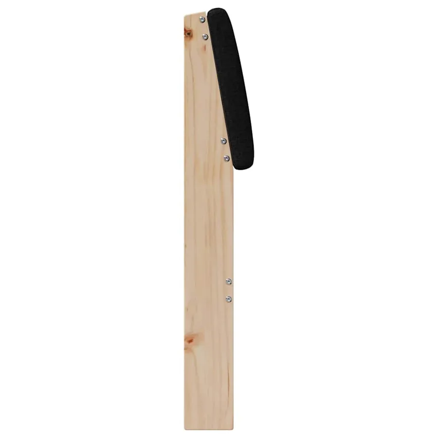 Tête de lit capitonnée Noir 80 cm Pin massif - 5