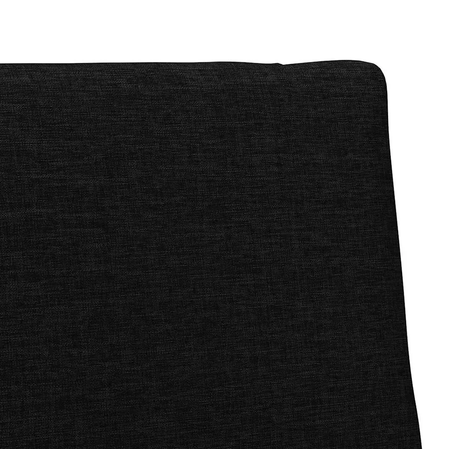 Tête de lit capitonnée Noir 80 cm Pin massif - 7