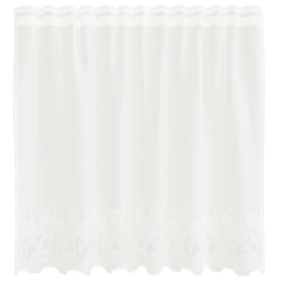 Rideau en Dentelle avec des rideaux Blanc 80 x 150 cm Polyester - 2