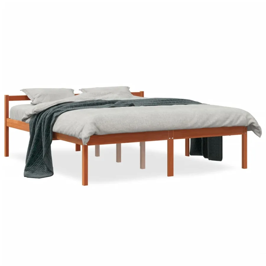 Lit pour personne âgée sans matelas 160x200 cm bois pin massif - 2