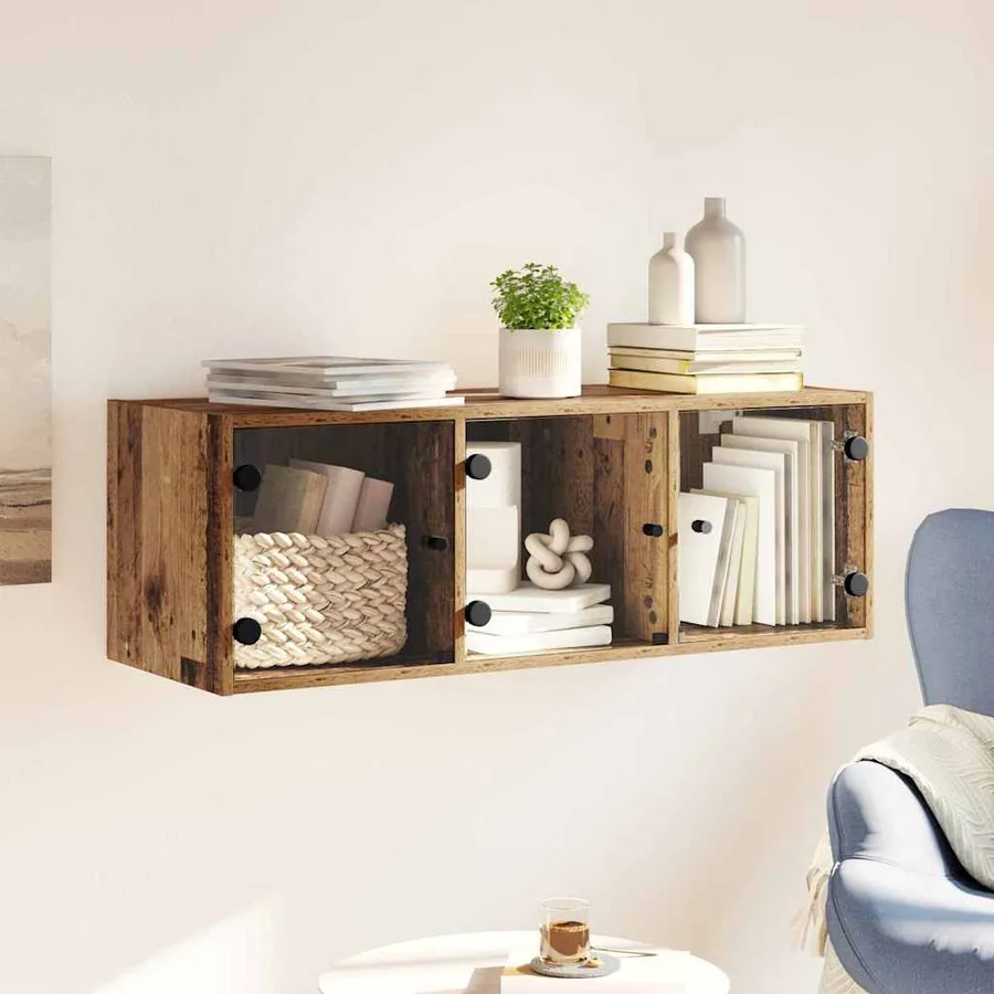 Meuble mural Bois Ancien 102 x 37 x 35 cm Bois d'ingénierie - 4