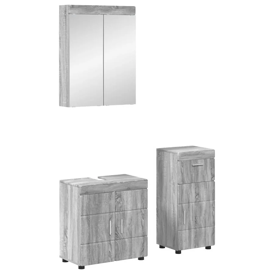 Ensemble de mobilier de salle de bain TULUM Gris Sonoma