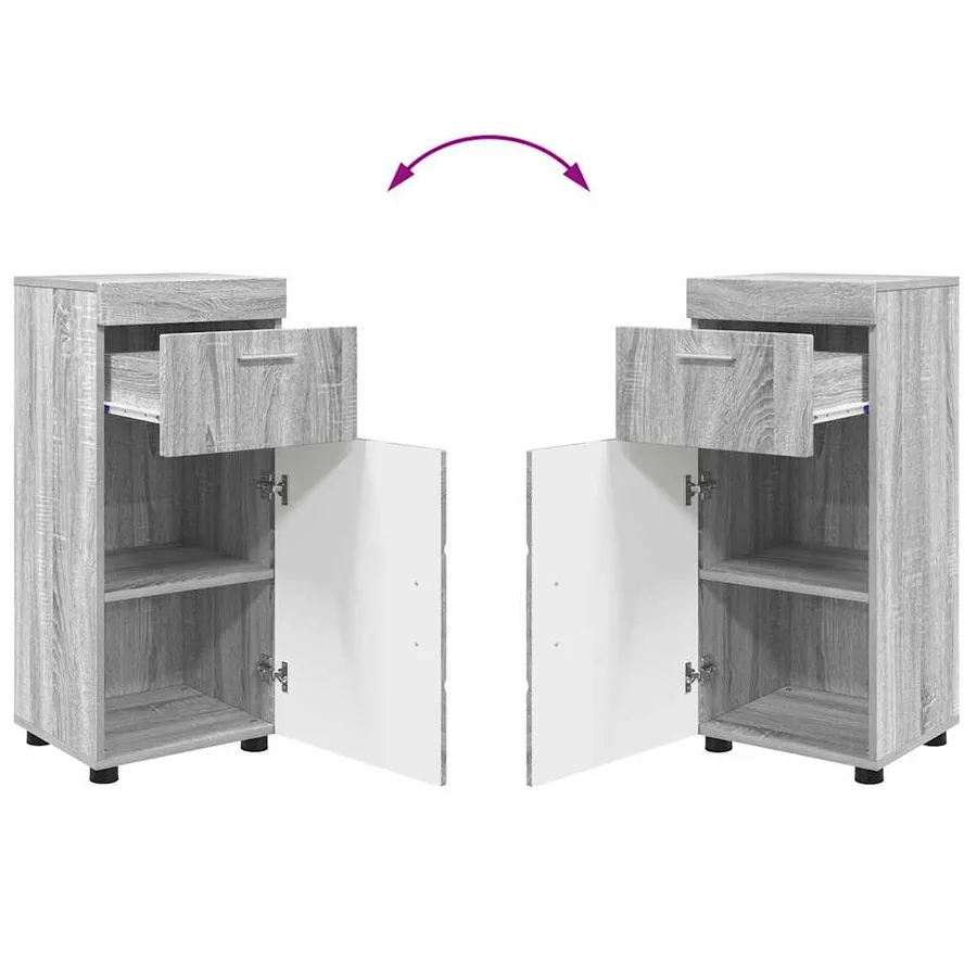 Ensemble de mobilier de salle de bain TULUM Gris Sonoma - 6