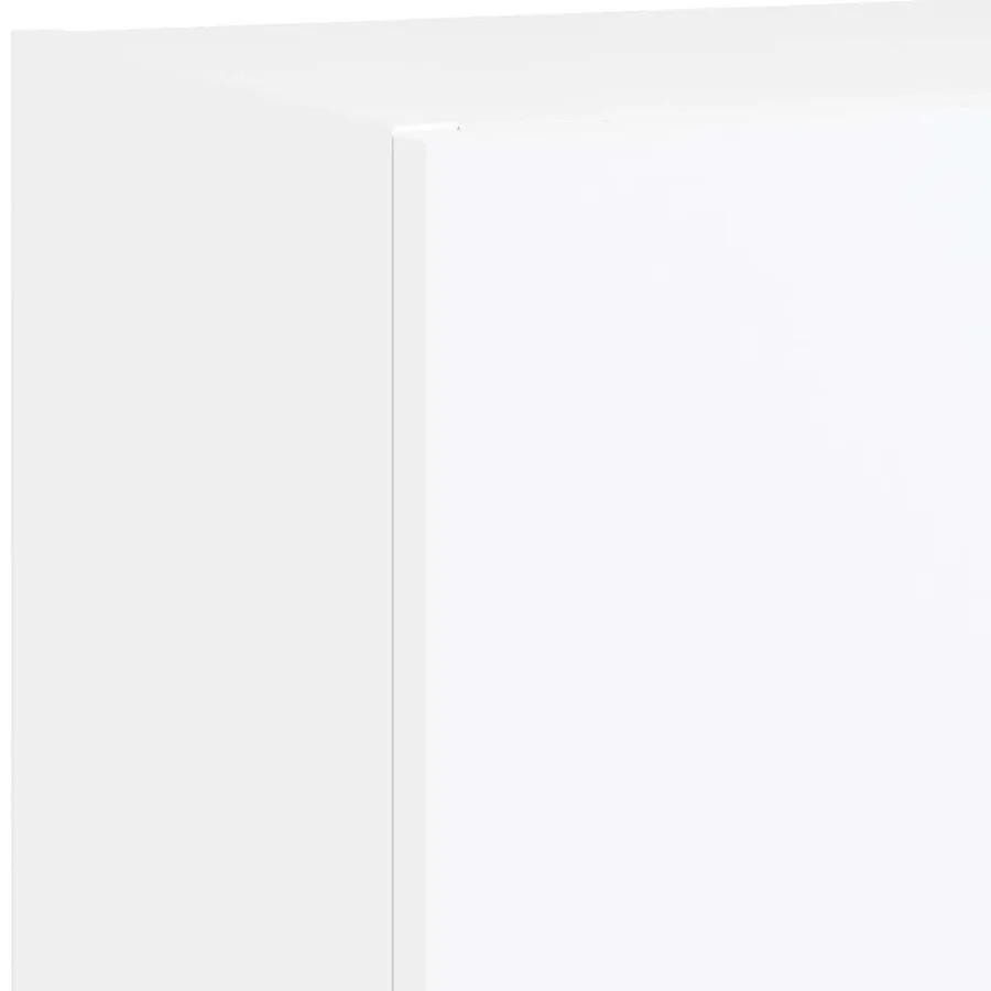 Unités murales TV avec LED 5 pcs blanc bois d'ingénierie - 11