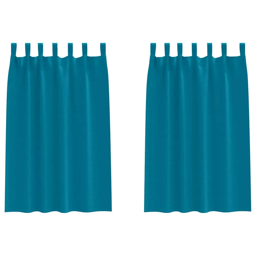 Rideaux occultants avec anneaux 2 pcs Turquoise 175 x 140 cm - 2