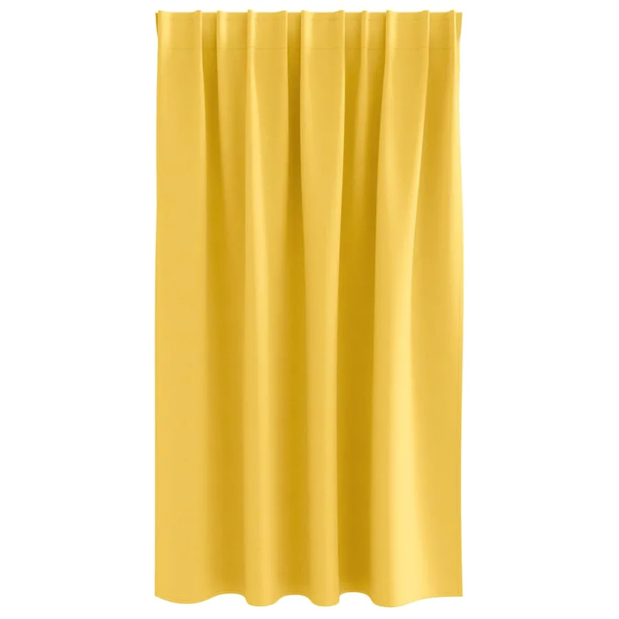 Rideaux occultants avec anneaux 2 pcs Jaune moutarde - 4