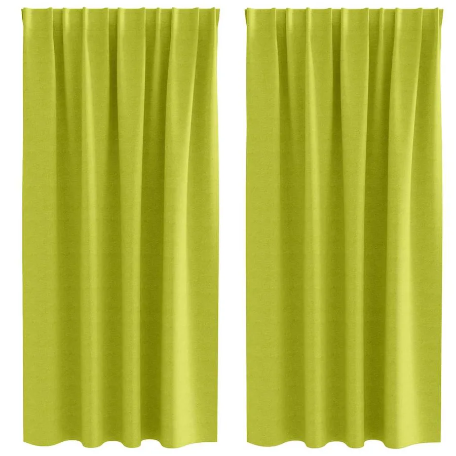 Rideaux occultants avec anneaux 2 pcs Vert 175 x 140 cm - 2