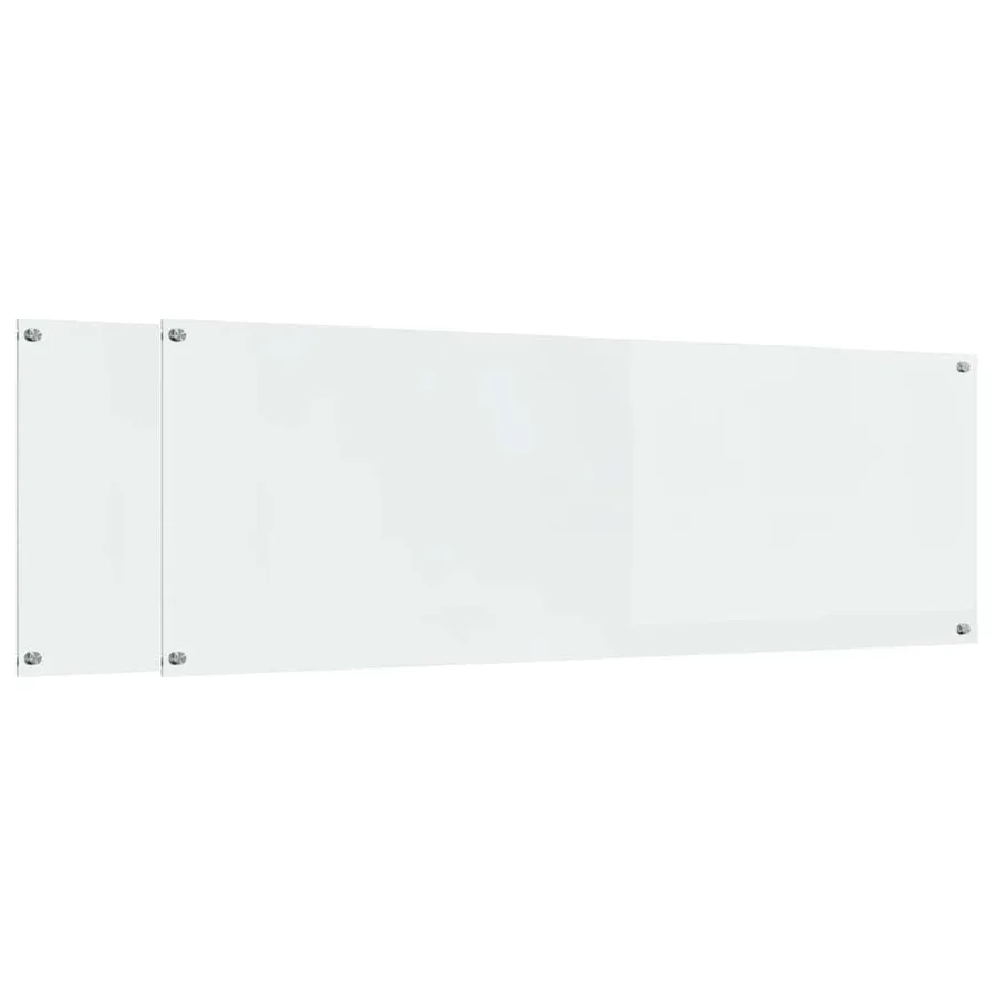 Crédence de cuisine 2 pcs Transparent 120 x 40 cm verre trempé - 2