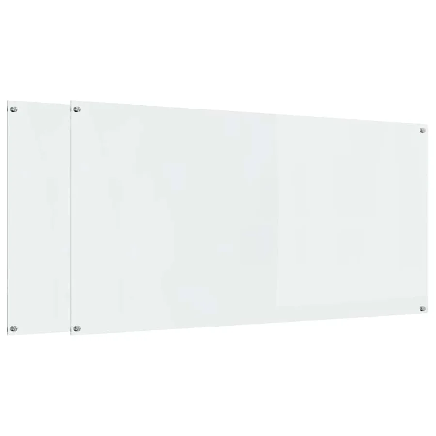 Crédence de cuisine 2 pcs Transparent 120 x 60 cm verre trempé - 2