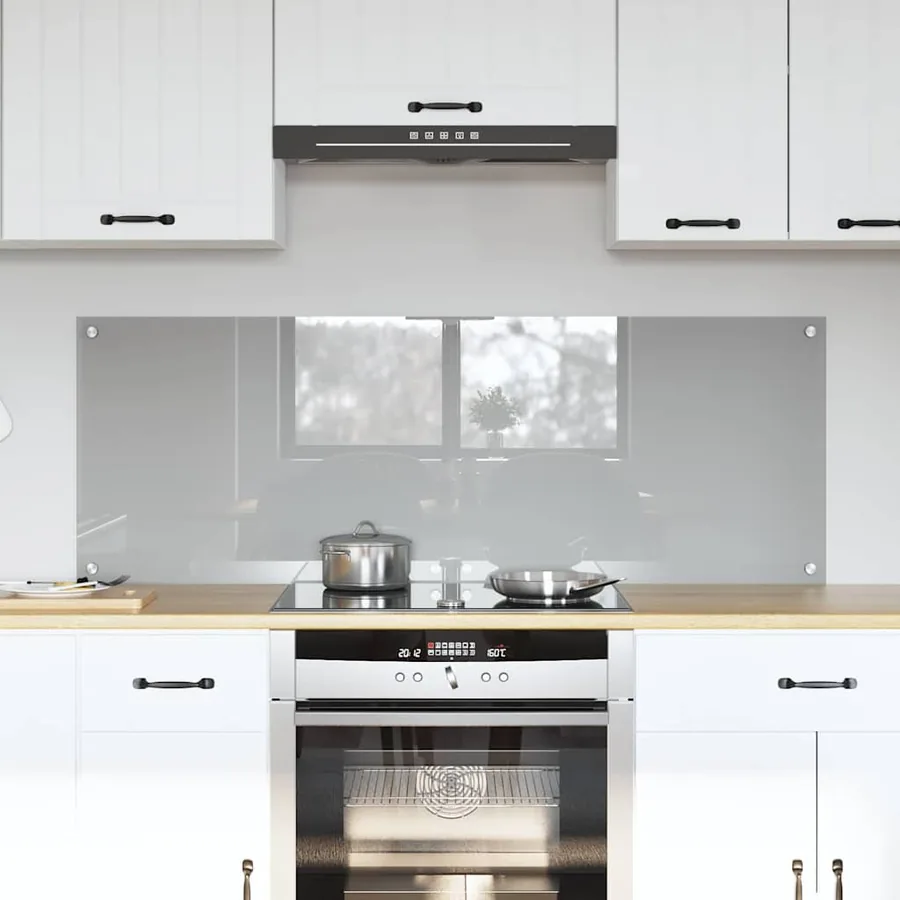 Crédence de cuisine 2 pcs Gris clair 70 x 50 cm verre trempé
