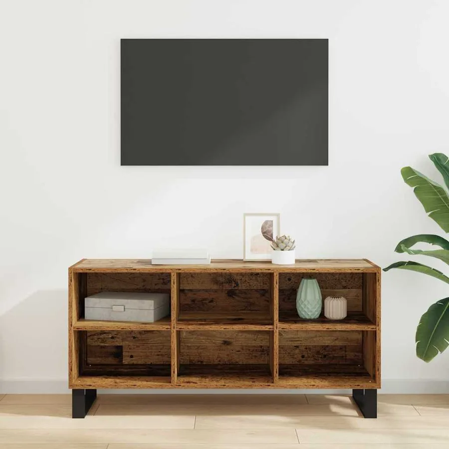Meuble TV Bois Ancien 103,5 x 30 x 50 cm Bois d'ingénierie - 4