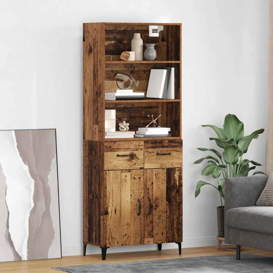 Haut Armoire Bois Ancien 69,5 x 34 x 180 cm Bois d'ingénierie