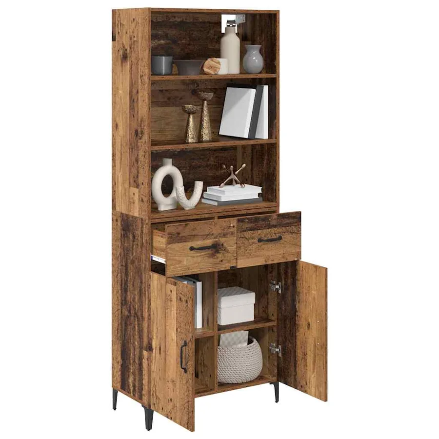 Haut Armoire Bois Ancien 69,5 x 34 x 180 cm Bois d'ingénierie - 3