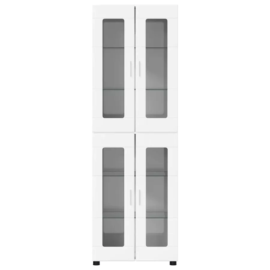 Haut Armoire avec porte FLORIN Blanc brillant 60 x 35 x 182 cm - 6