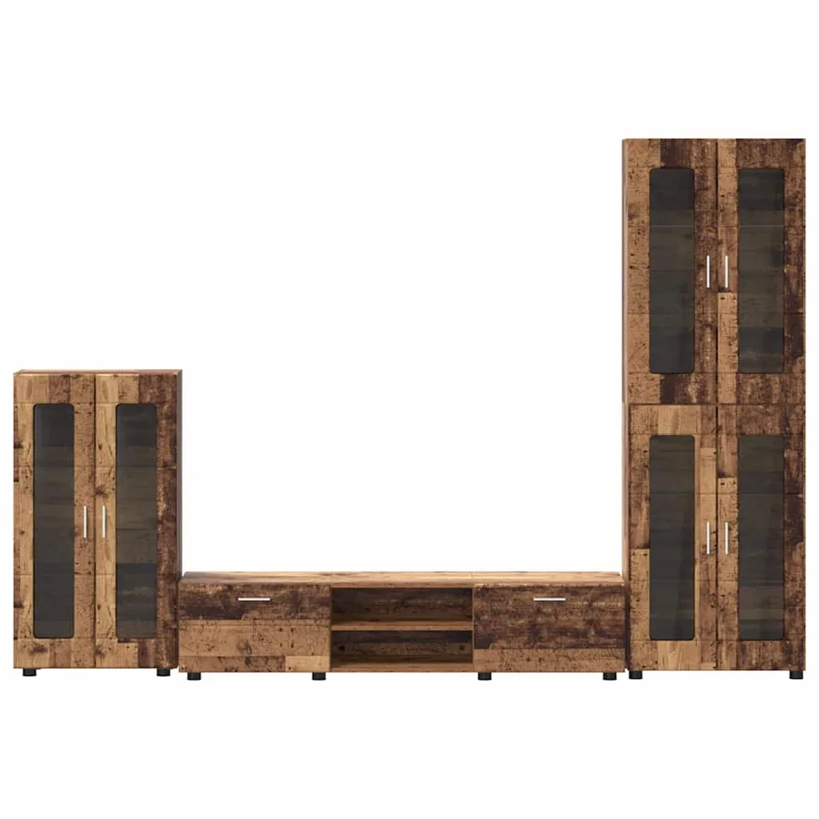 Ensemble meuble TV FLORIN 3 pcs Bois ancien Bois d'ingénierie - 9