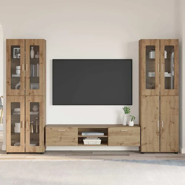 Ensemble meuble TV FLORIN 3 pcs Chêne artisanal