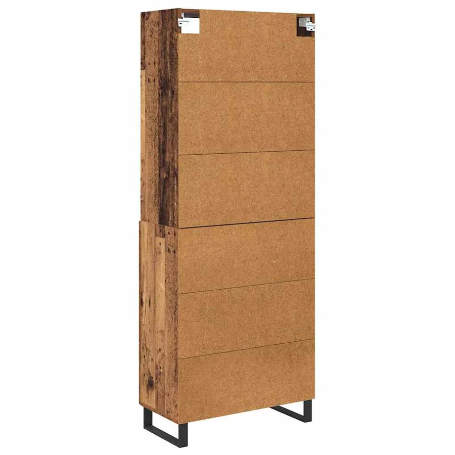 Haut Armoire avec tiroir 2 pcs Bois ancien Bois d'ingénierie - 10