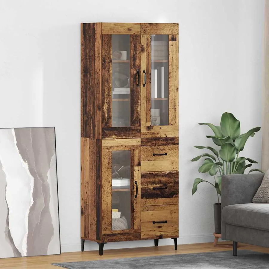 Haut Armoire Bois Ancien 69,5 x 34 x 180 cm Bois d'ingénierie