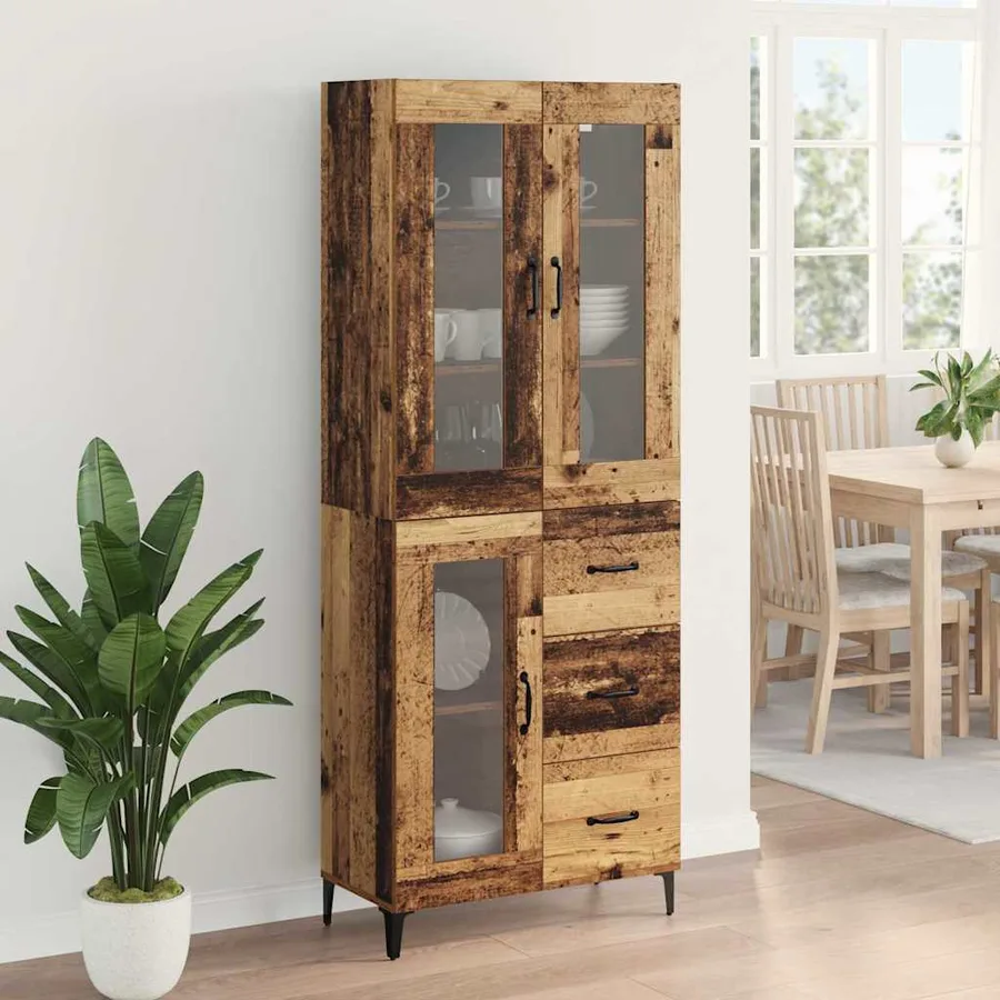 Haut Armoire Bois Ancien 69,5 x 34 x 180 cm Bois d'ingénierie - 4