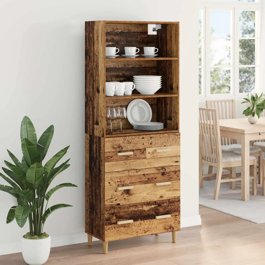 Haut Armoire Bois Ancien 69,5 x 32,5 x 180 cm Bois d'ingénierie - 4