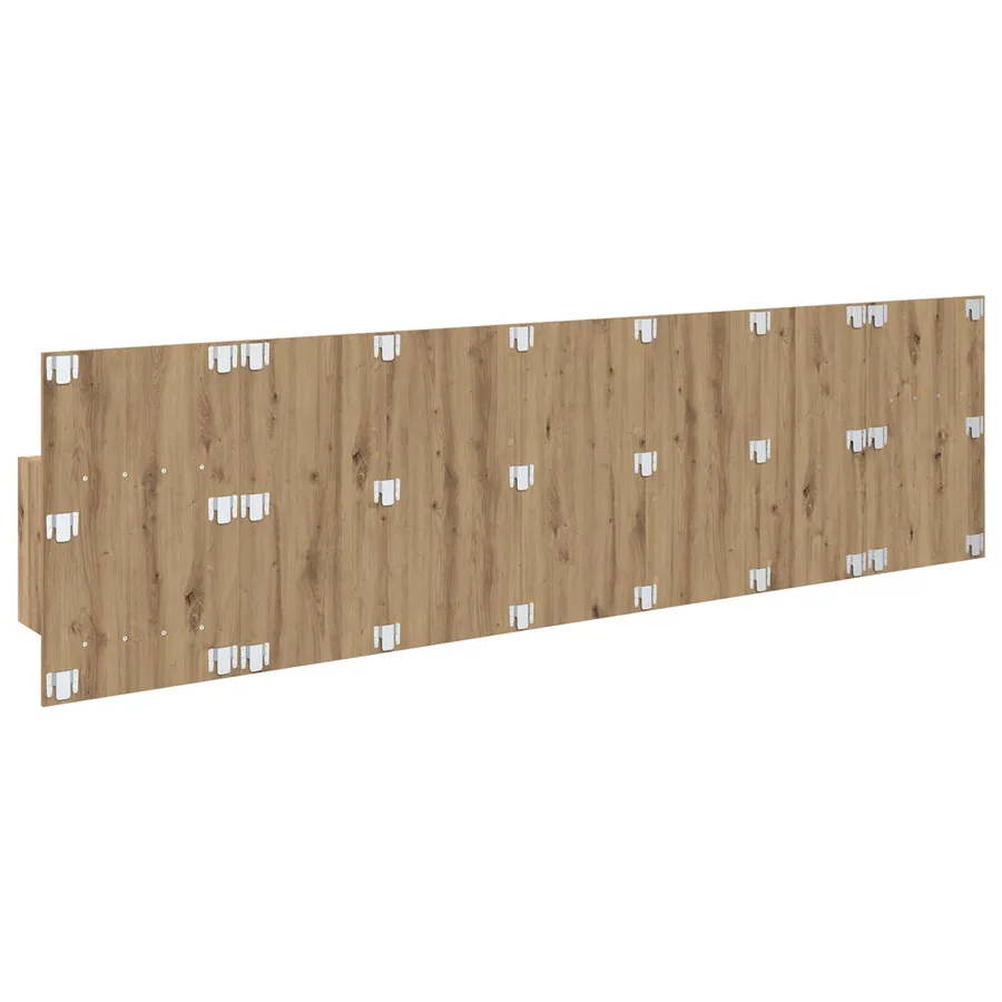 Tête de lit avec armoire 3 pcs Chêne artisanal - 9