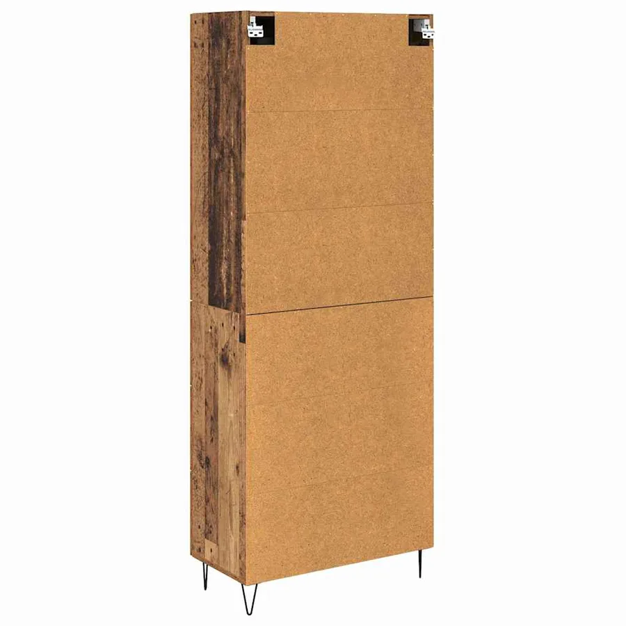Haut Armoire avec tiroir 2 pcs Bois ancien Bois d'ingénierie - 10