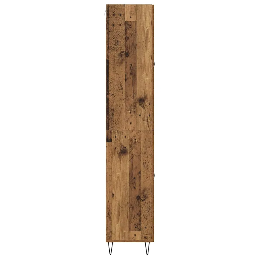 Haut Armoire avec tiroir 2 pcs Bois ancien Bois d'ingénierie - 9