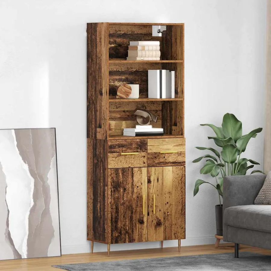 Haut Armoire Bois ancien 69,5 x 34 x 180 cm Bois d'ingénierie