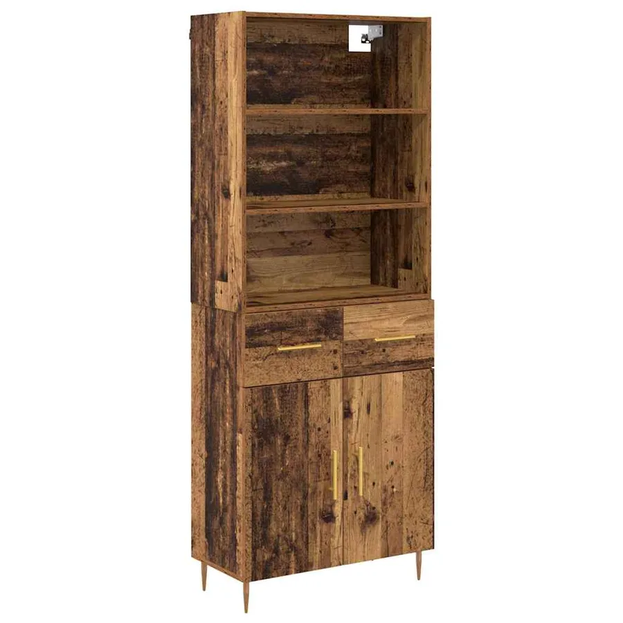 Haut Armoire Bois ancien 69,5 x 34 x 180 cm Bois d'ingénierie - 2