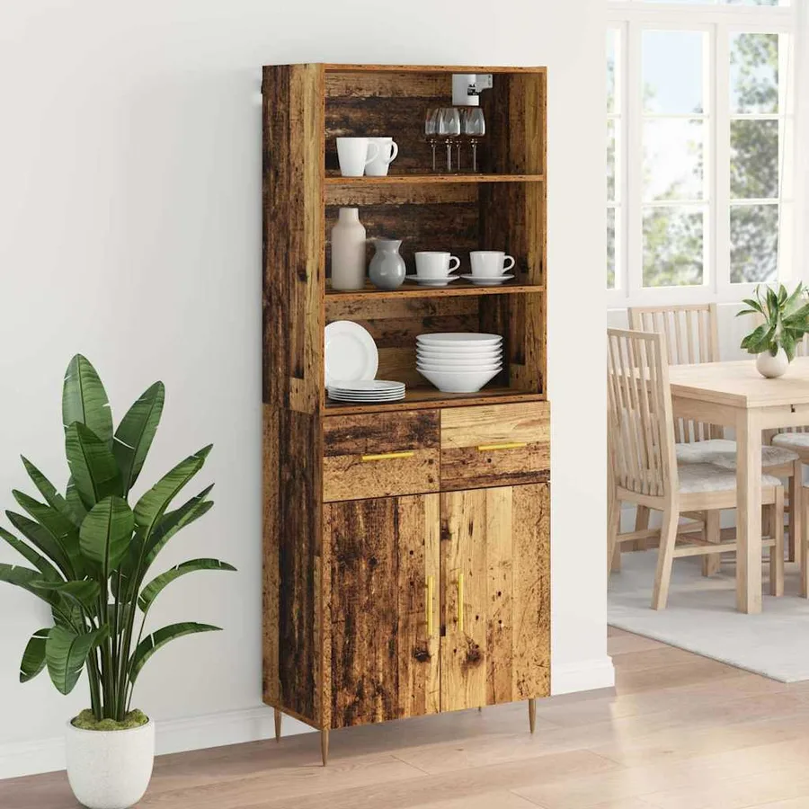 Haut Armoire Bois ancien 69,5 x 34 x 180 cm Bois d'ingénierie - 4