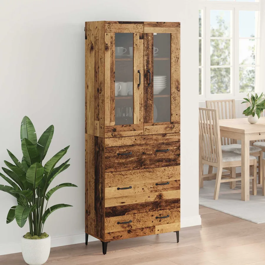 Haut Armoire Bois Ancien 69,5 x 34 x 180 cm Bois d'ingénierie - 4