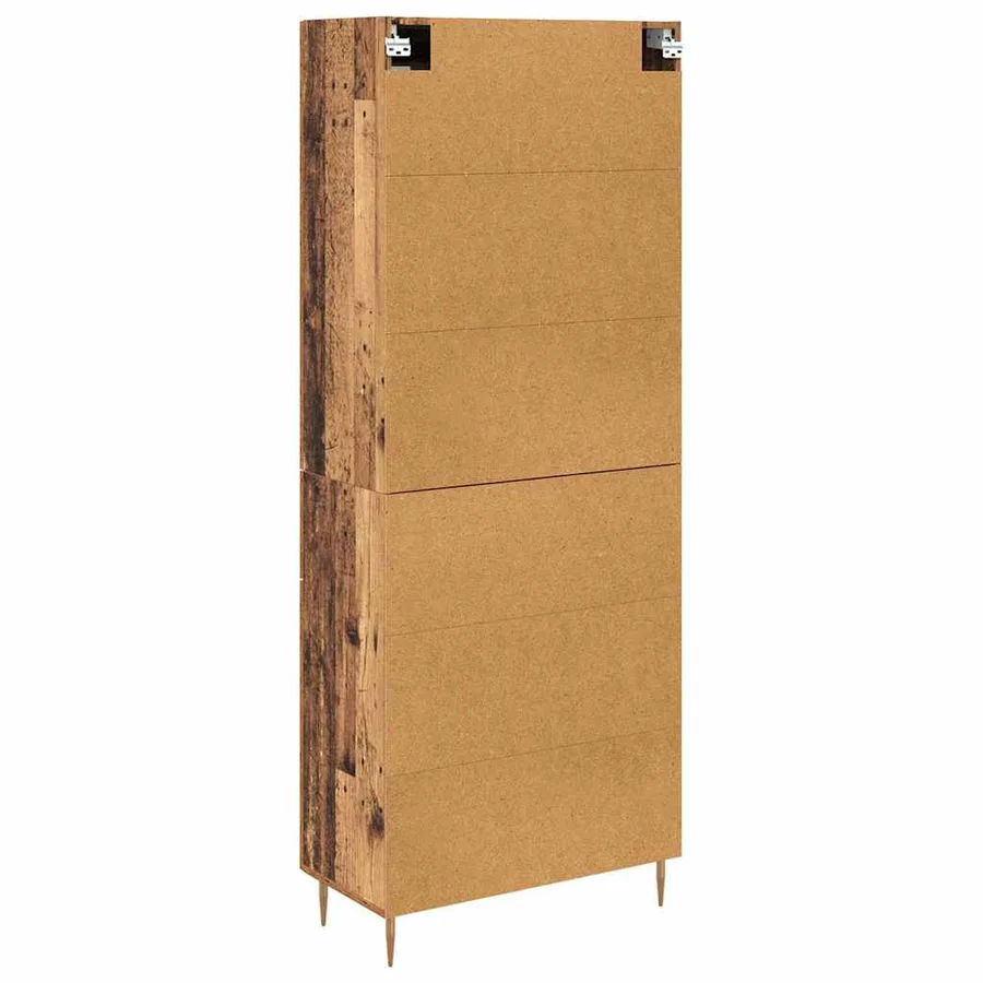 Haut Armoire avec tiroir 2 pcs Bois ancien Bois d'ingénierie - 8