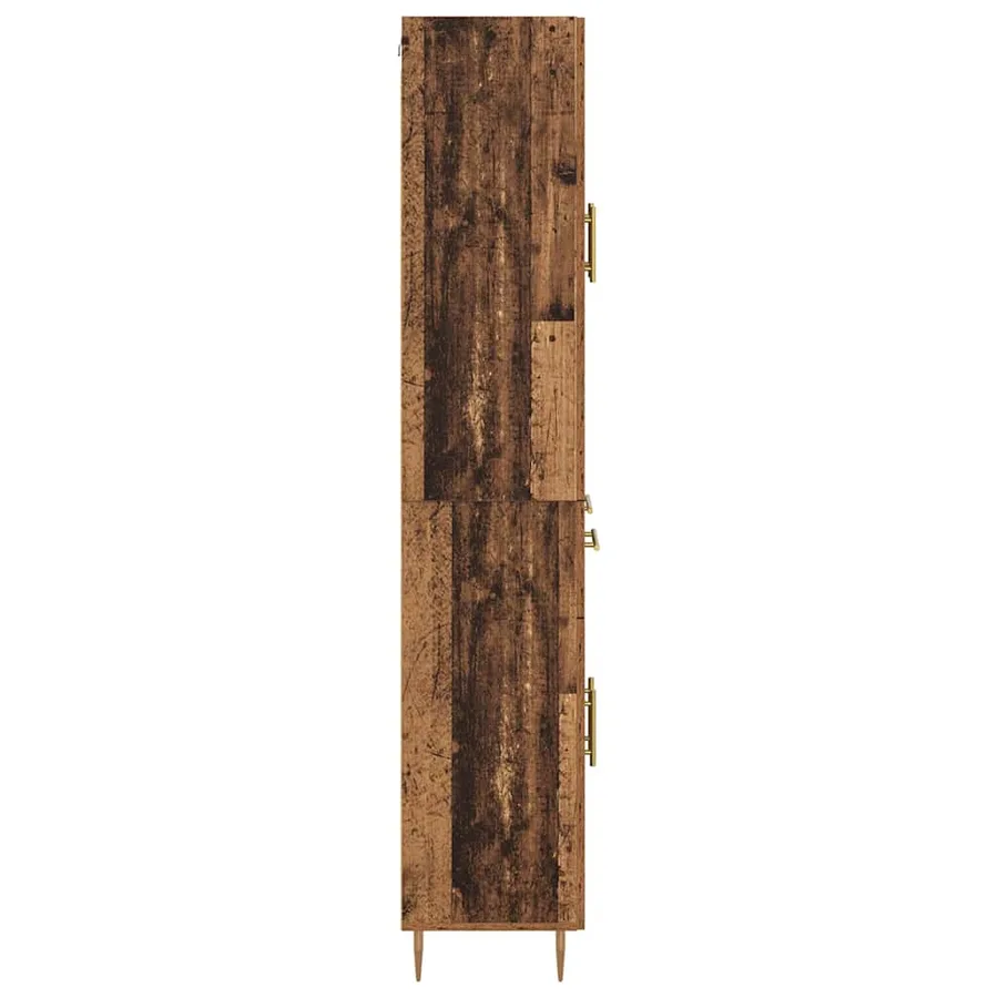 Haut Armoire avec tiroir 2 pcs Bois ancien Bois d'ingénierie - 9