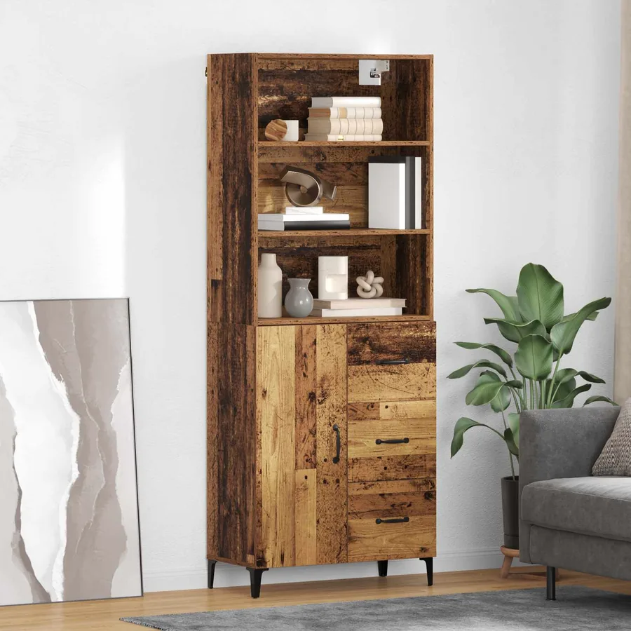 Haut Armoire Bois Ancien 69,5 x 34 x 180 cm Bois d'ingénierie