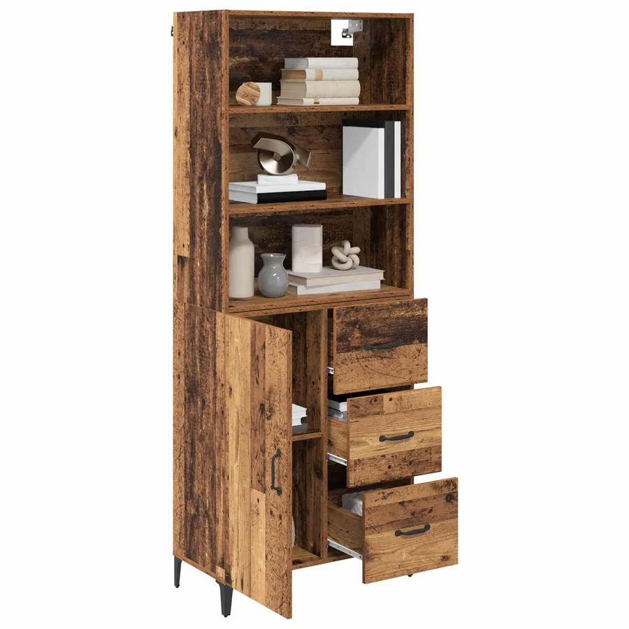 Haut Armoire Bois Ancien 69,5 x 34 x 180 cm Bois d'ingénierie - 3